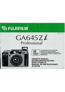 Fujifilm GA 645 zi manual. Camera Instructions.